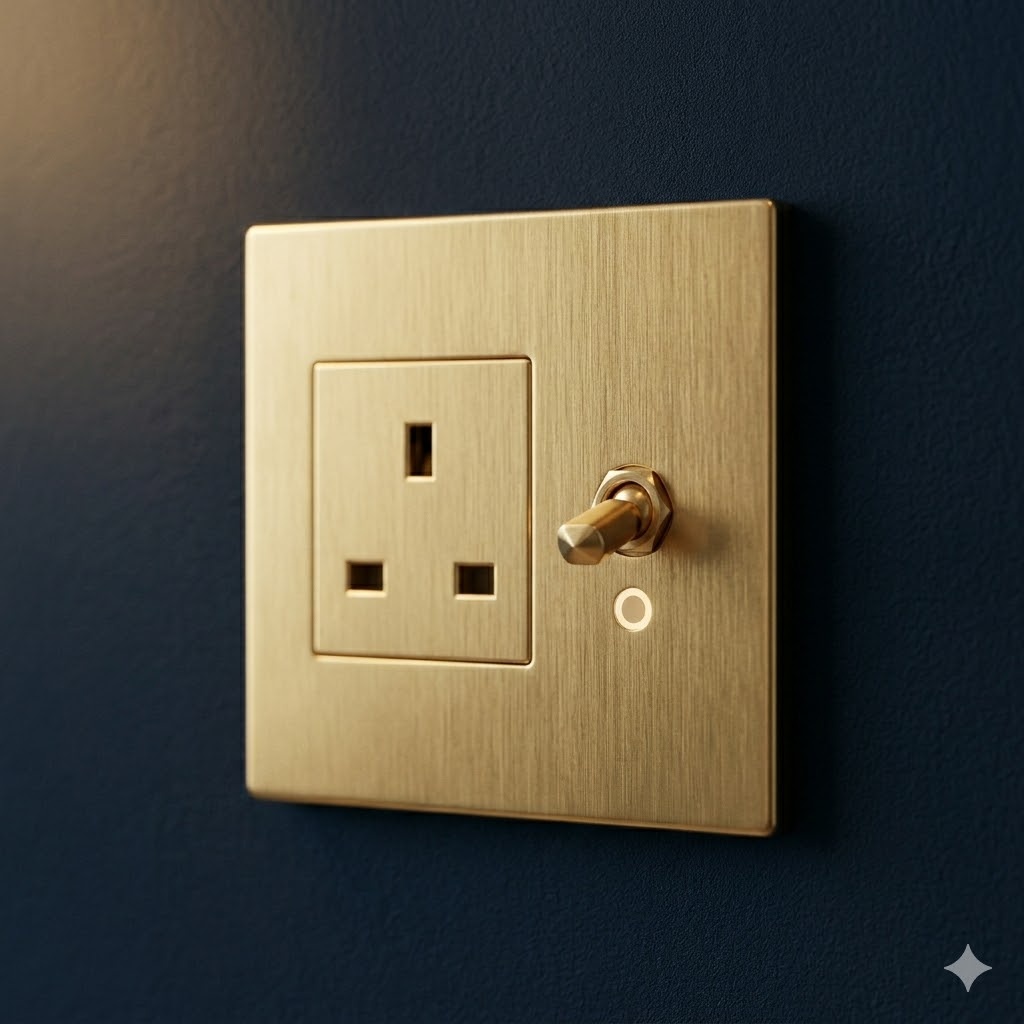 Prise laiton brossé